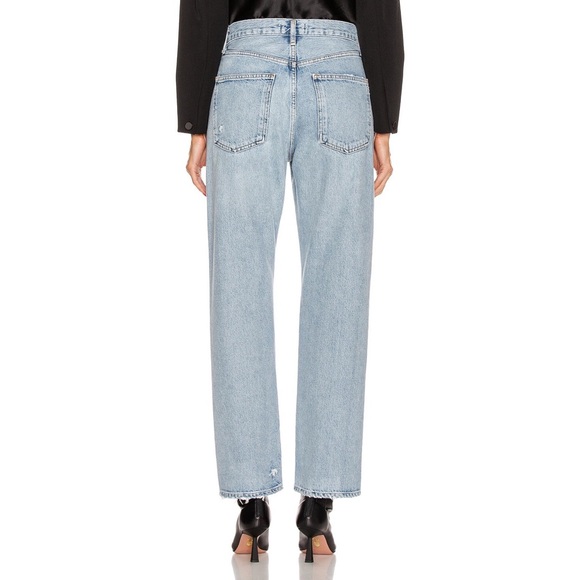 Agolde 90’s Midrise Loose Fit Distressed Jeans in Captured - Picture 7 of 14